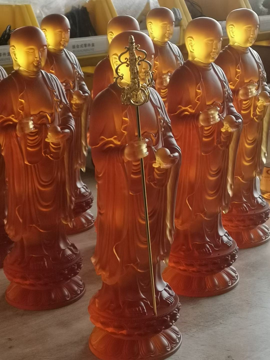 TXF-110 Liuli Crystal Buddha, Ksitigarbha Bodhisattva, Fulfillment of Lotus Radiance