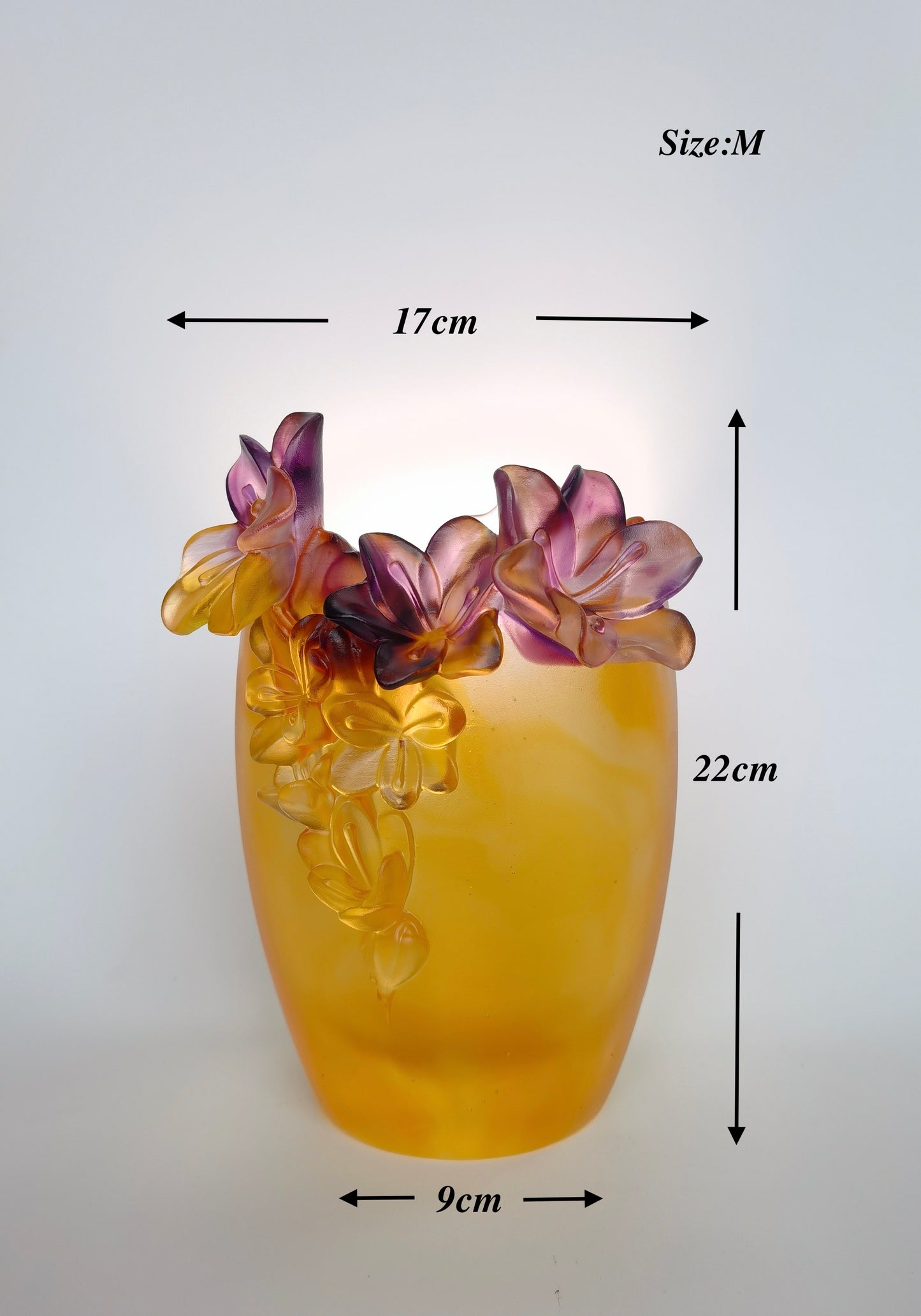 TXJ-936 New arrivals wedding party decoration Liuli crystal glass luxury vase Pinellia Ternata