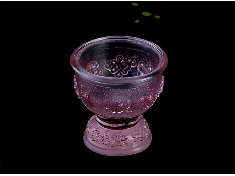 TXJ-281 Eight-auspicious water Cup Liuli Material