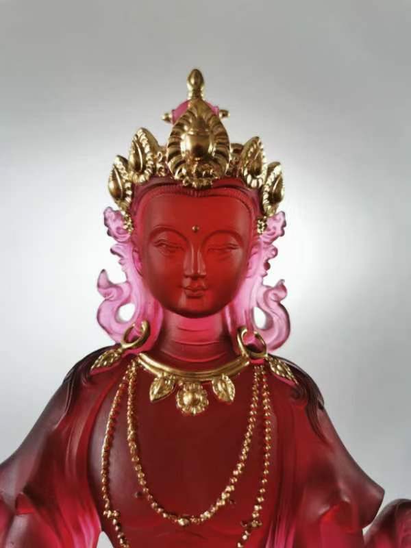 TXF-002 Vajrayana Religious Decoration Fengshui Liuli Amitayus Buddha Statue