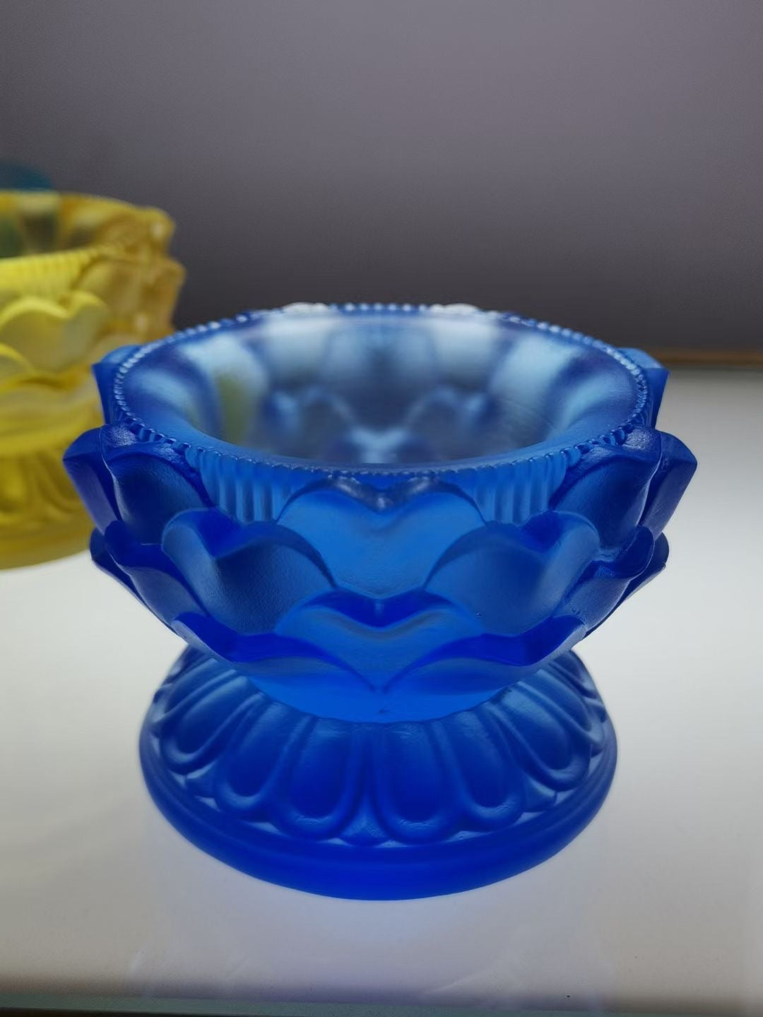 TXJ-303 Traditional Liuli crystal Fluctuation Candle Holder Office Decoration Ornament