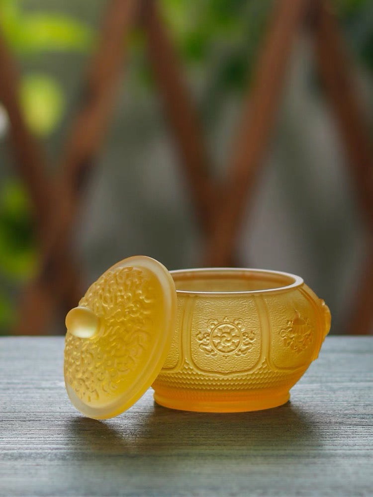 TXJ-400 New arrival A 10-piece Altar set Liuli 8-Treasures Lotus set