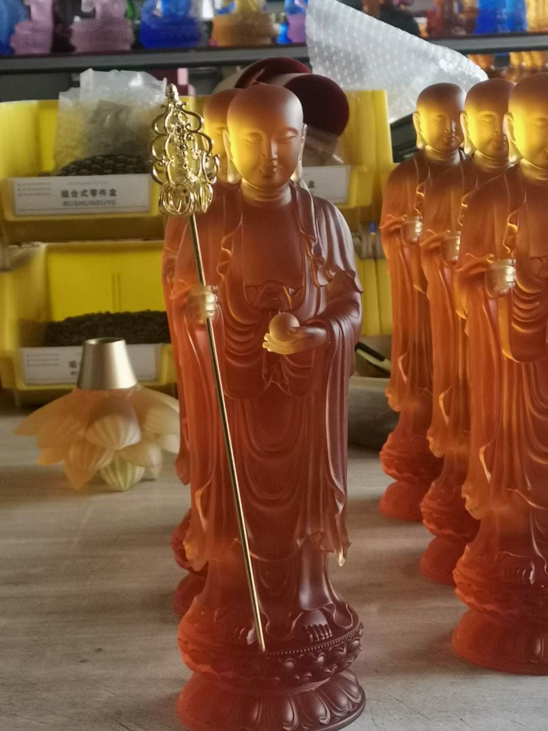 TXF-110 Liuli Crystal Buddha, Ksitigarbha Bodhisattva, Fulfillment of Lotus Radiance