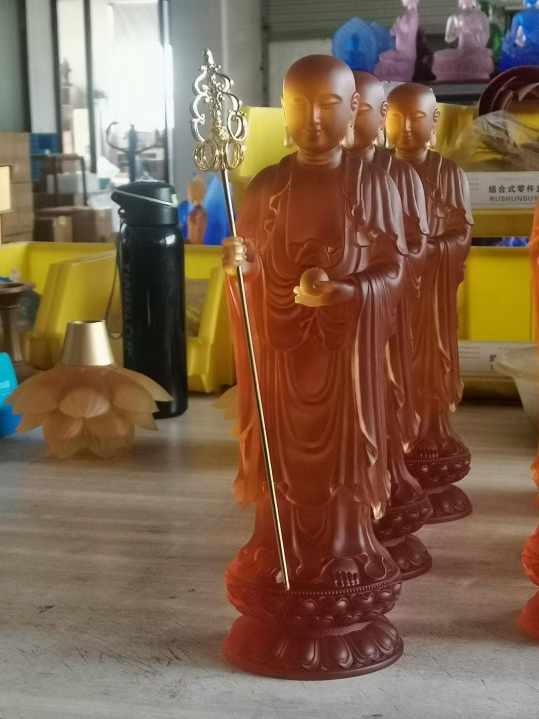 TXF-110 Liuli Crystal Buddha, Ksitigarbha Bodhisattva, Fulfillment of Lotus Radiance