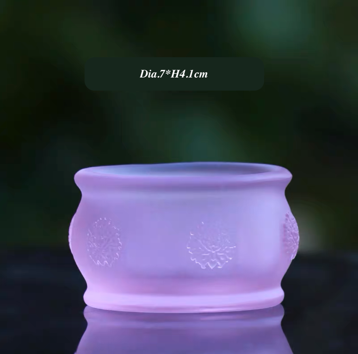TXJ-306 Traditional Liuli crystal Rosette Candle Holder Office Decoration Ornament