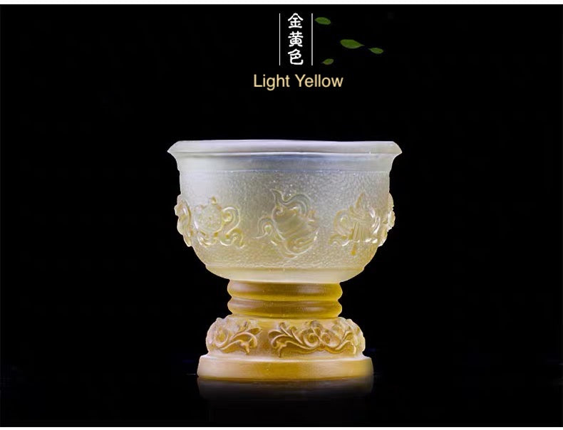 TXJ-281 Eight-auspicious water Cup Liuli Material