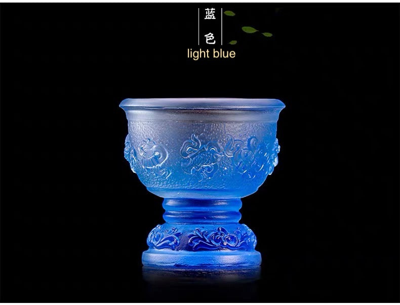 TXJ-281 Eight-auspicious water Cup Liuli Material