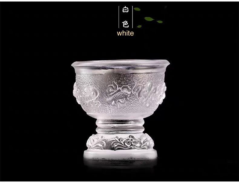 TXJ-281 Eight-auspicious water Cup Liuli Material