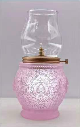 TXJ-221 Antique Home Decoration Relief Liuli Oil Lamp