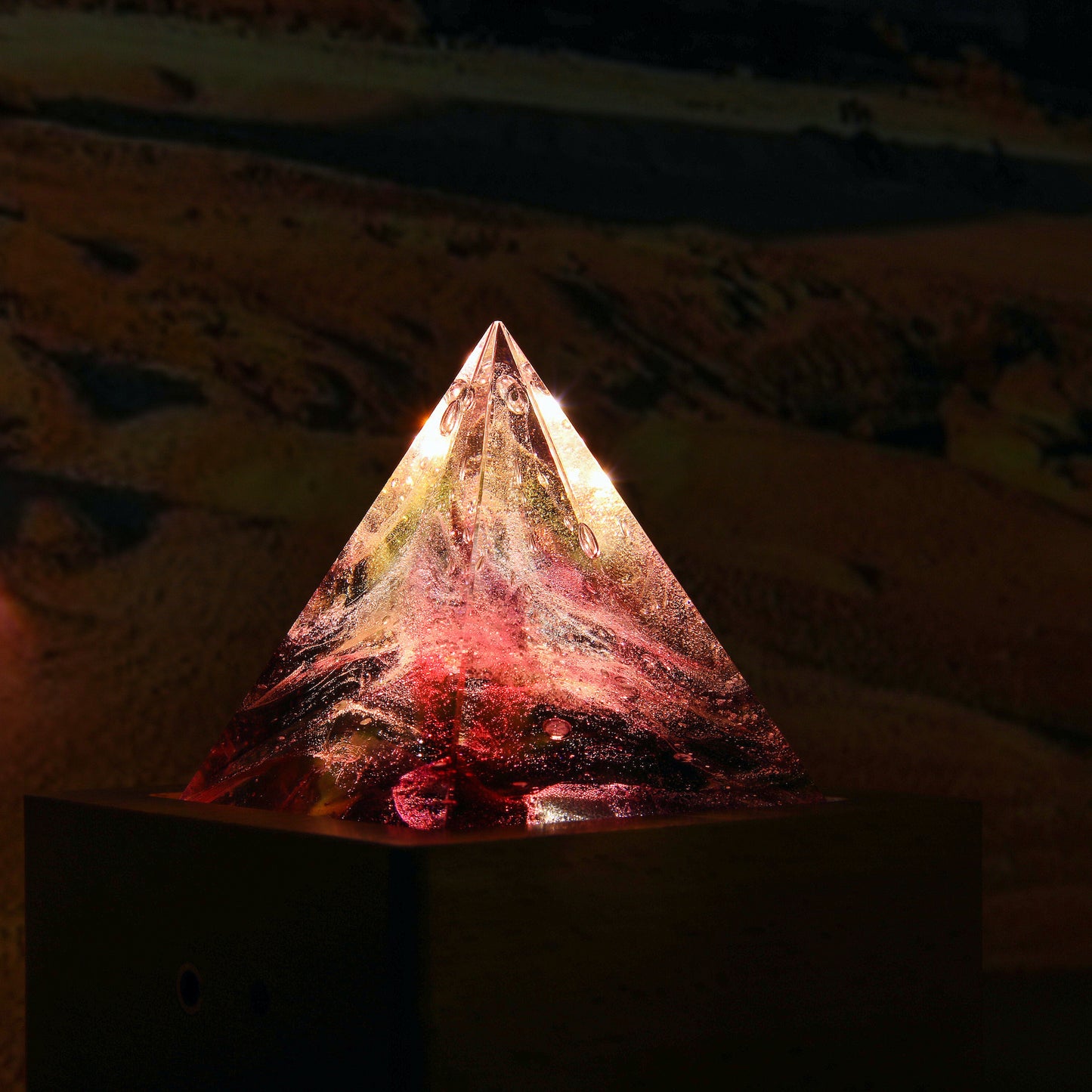 TY-937 Liuli Pyramid with LED wooden base