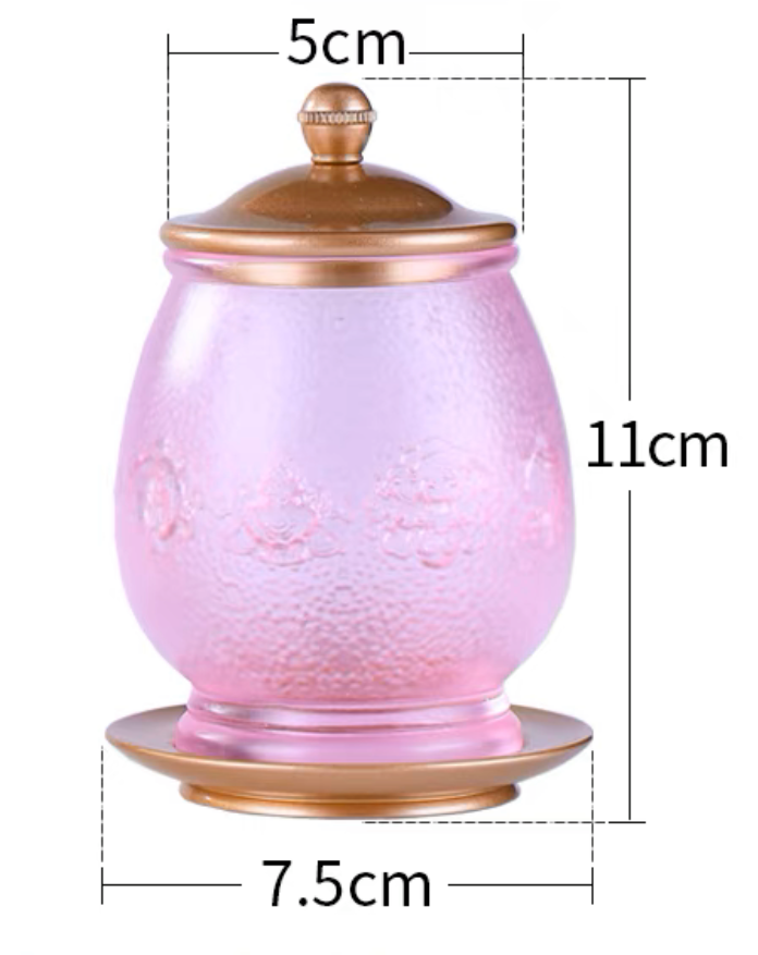 TXJ-251  Eight-auspicious Liuli Cup with lid & Saucer