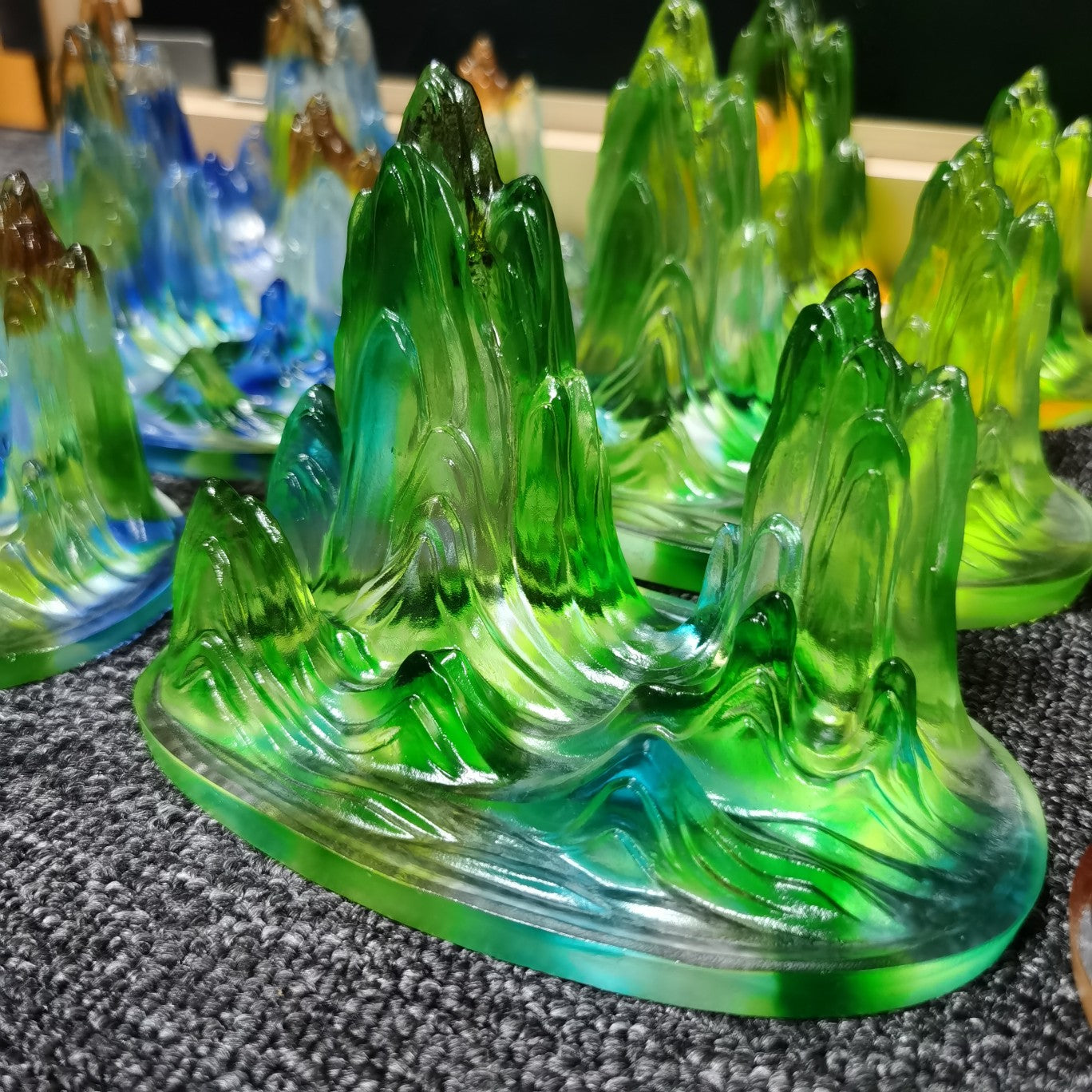 GF-972 Liuli Mountain shape incense burner back-flow cone incense