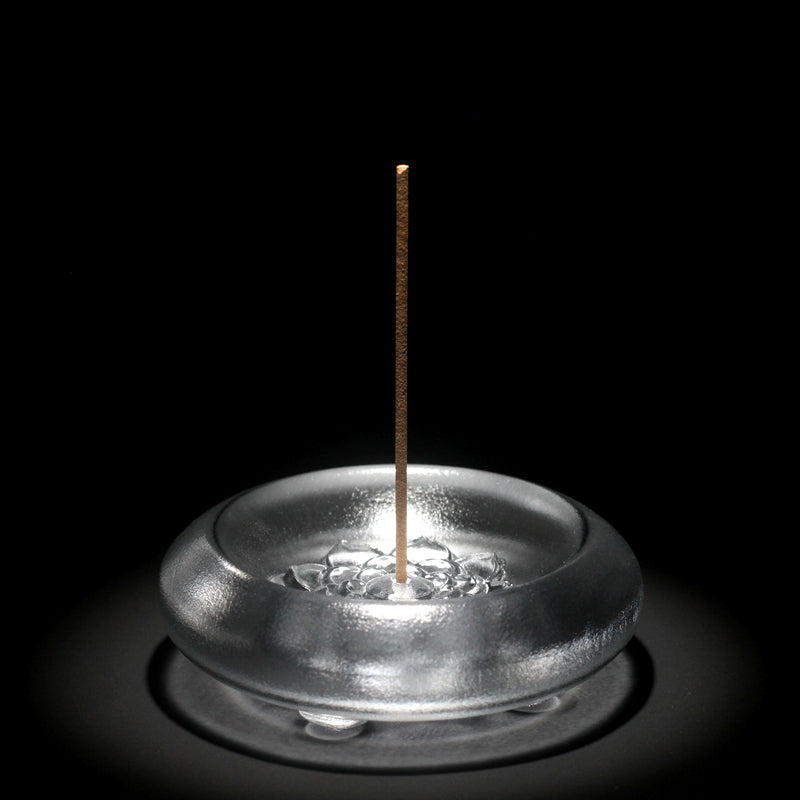 GF-974 Liuli Incense Stick Holder Lotus pattern Round