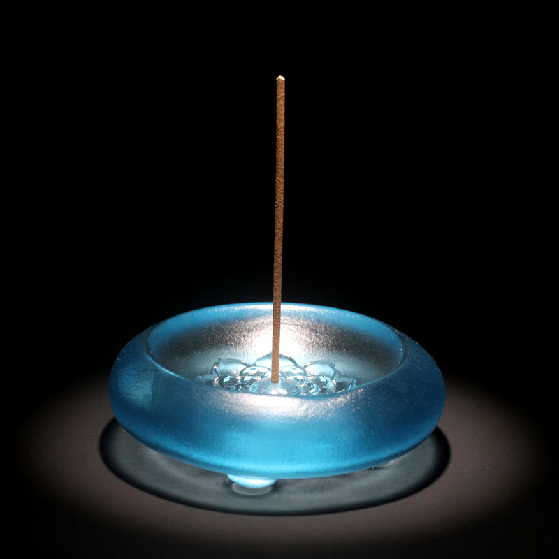 GF-974 Liuli Incense Stick Holder Lotus pattern Round