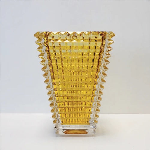 FM-949 Mosaic Vase Clear Crystal Glass Bakhoor Burner Rectangle shape