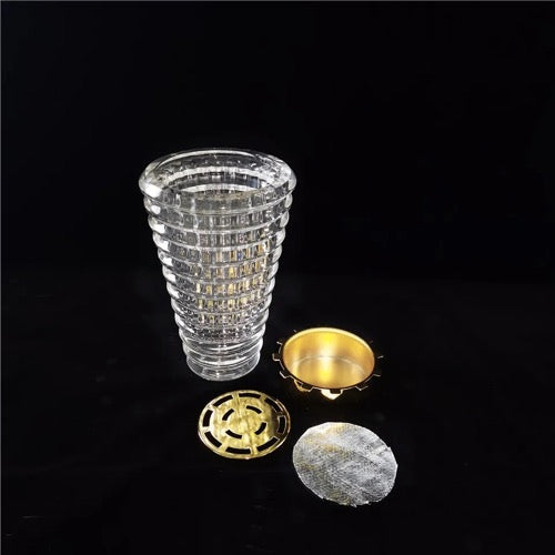 FM-950 Mosaic Vase Clear Crystal Bakhoor Burner Round shape