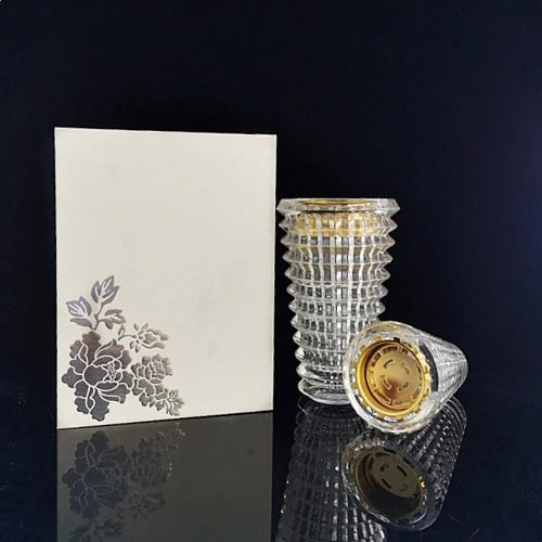 FM-950 Mosaic Vase Clear Crystal Bakhoor Burner Round shape