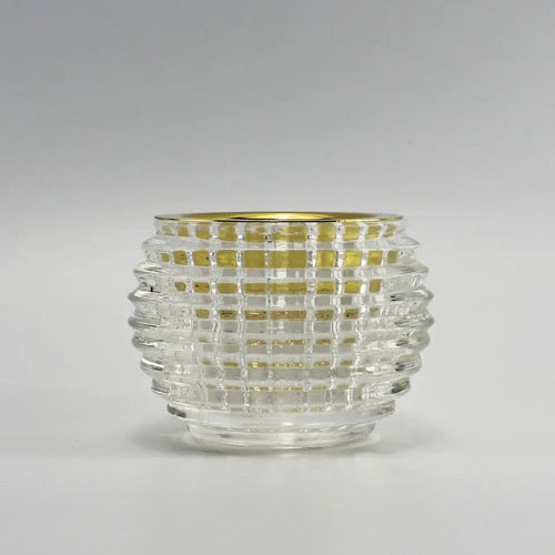 FM-948 Mosaic Candle Holder Clear Crystal Glass