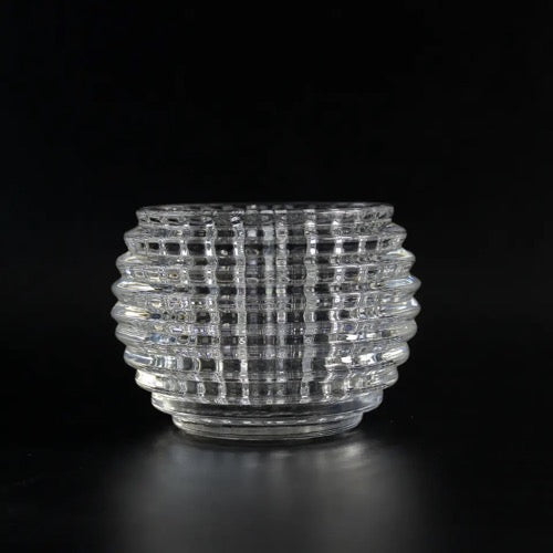 FM-948 Mosaic Candle Holder Clear Crystal Glass