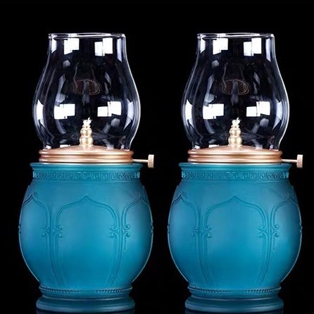 TXJ-221 Antique Home Decoration Relief Liuli Oil Lamp