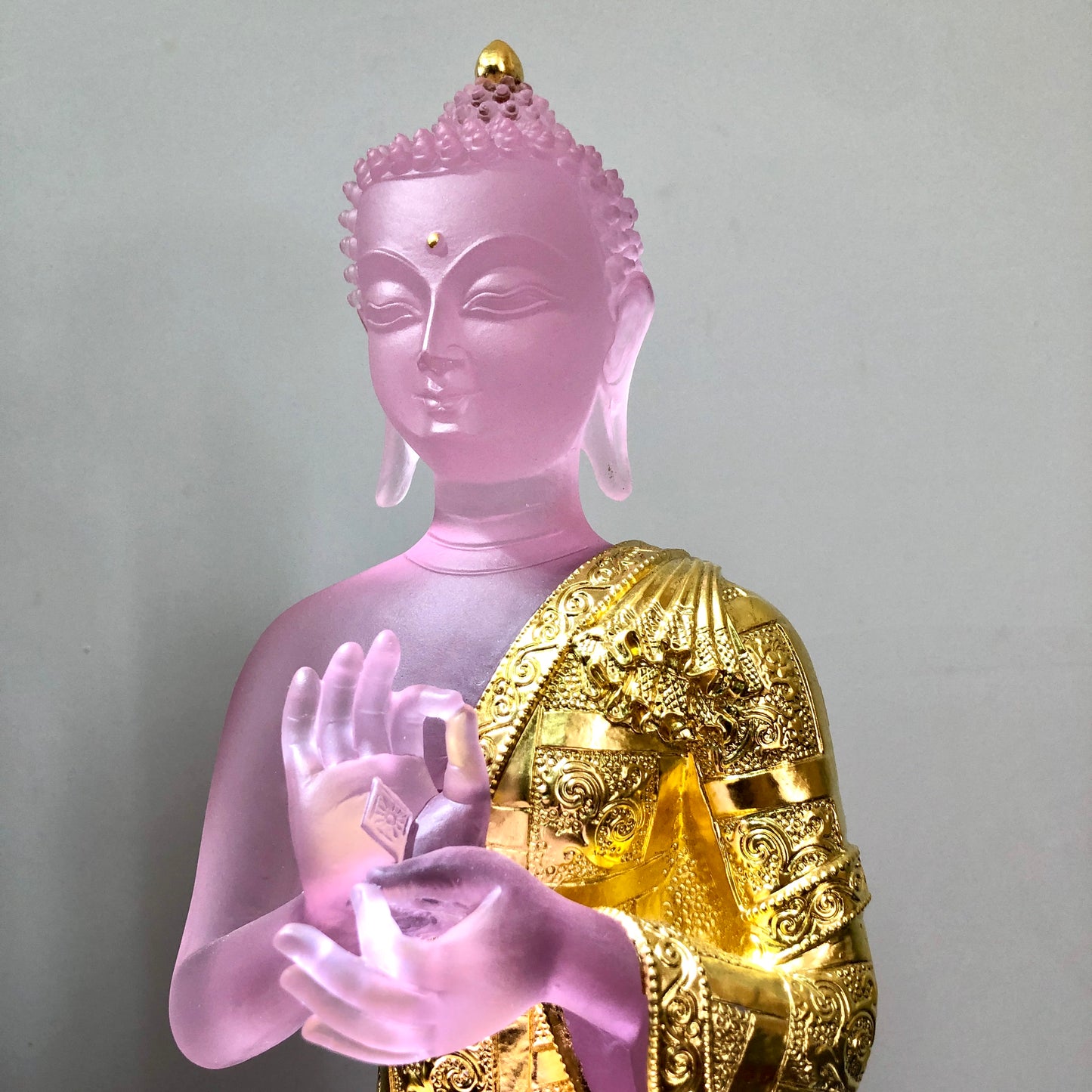 TXF-016 Traditional Liuli Seven Medicine Buddhas Statue Gilding From Gold leaf