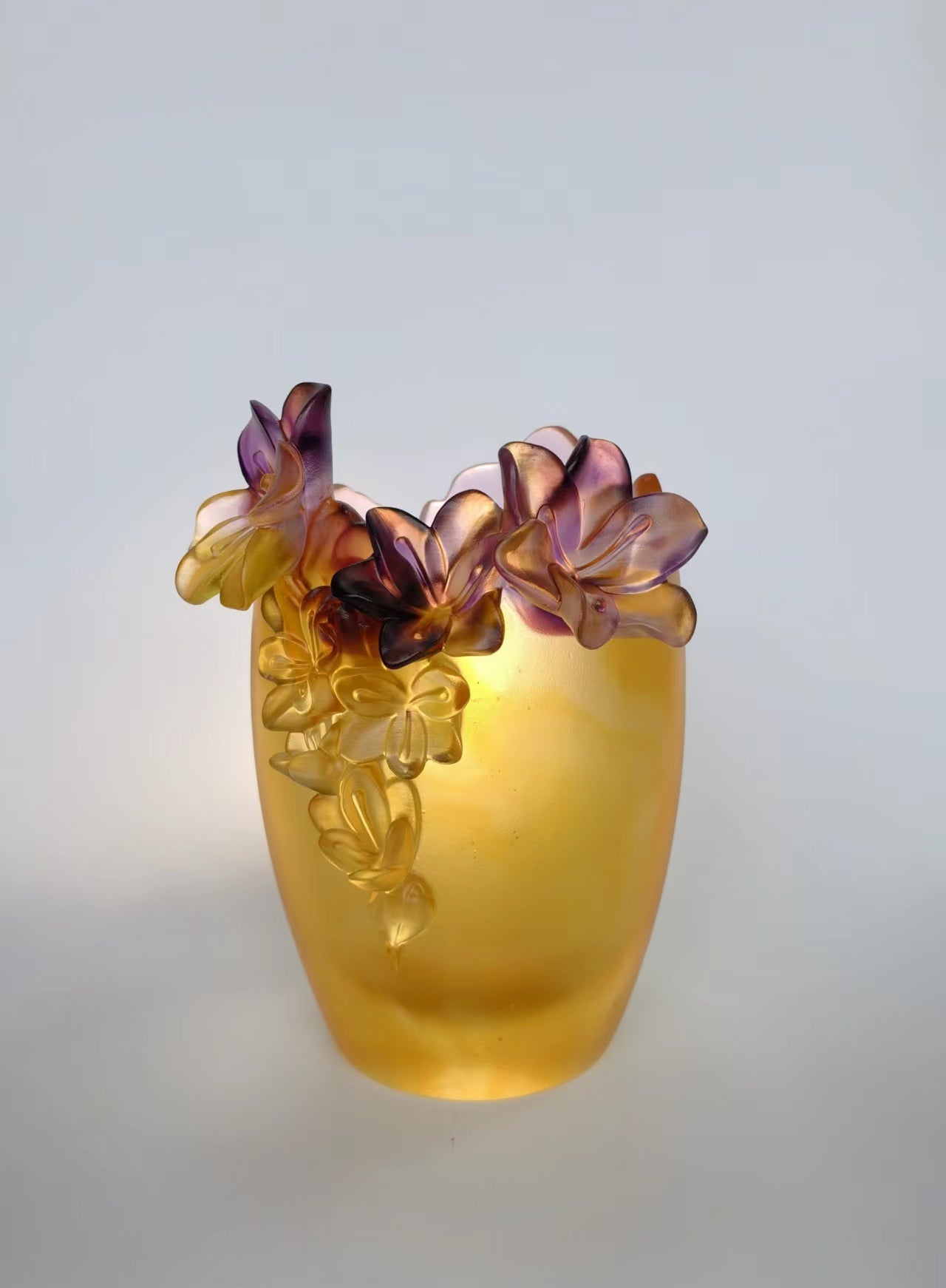TXJ-936 New arrivals wedding party decoration Liuli crystal glass luxury vase Pinellia Ternata