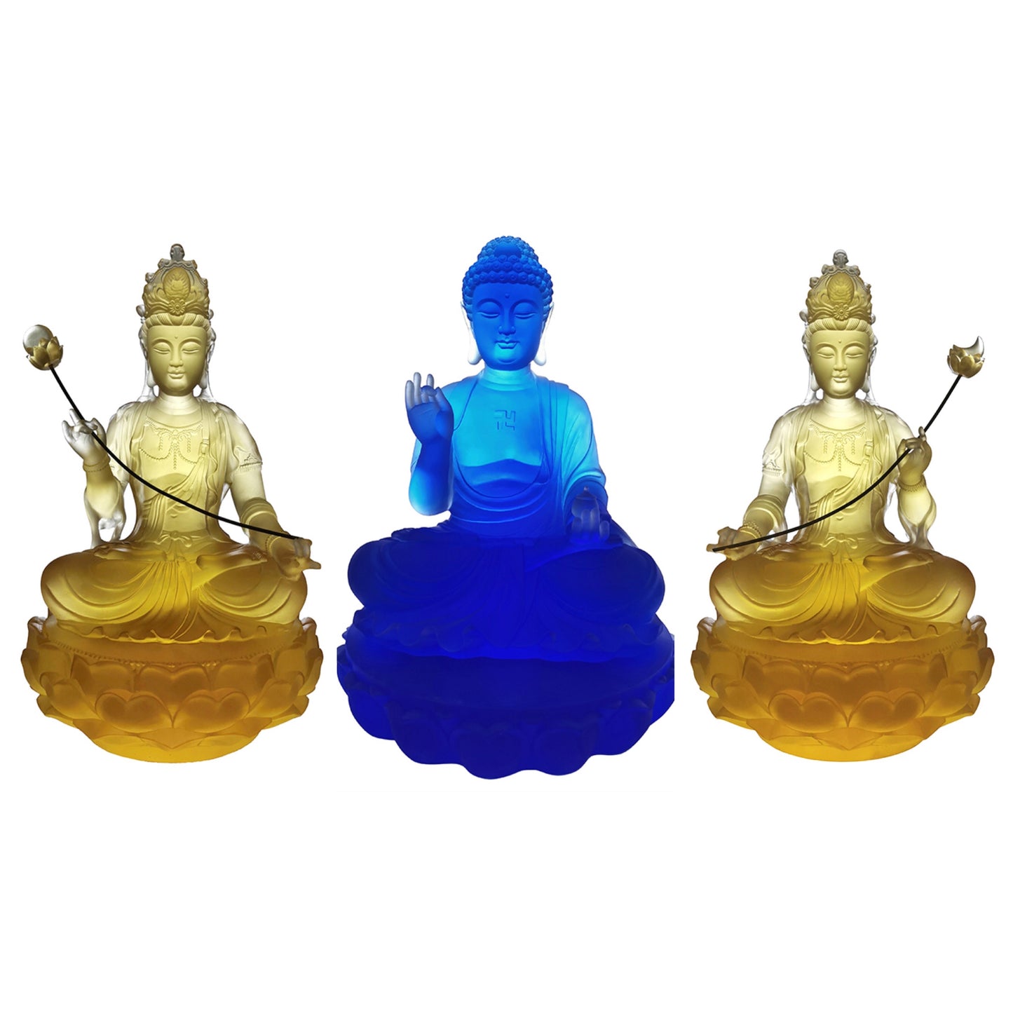 TXF-102Traditional Liuli Sakyamuni Buddha Statue garden decoration outdoor