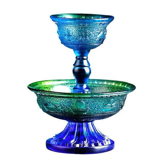 TXJ-201 Fengshui Home Decoration Traditional Liuli Religious Activity Dharmapala cup