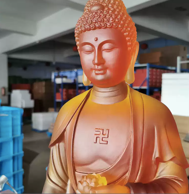 TXF-115 Pure Land Buddhism A 3-piece set Western Three Saints(Amitabha+Kwan Yin+Mahasthamaprapta) Buddha Statue