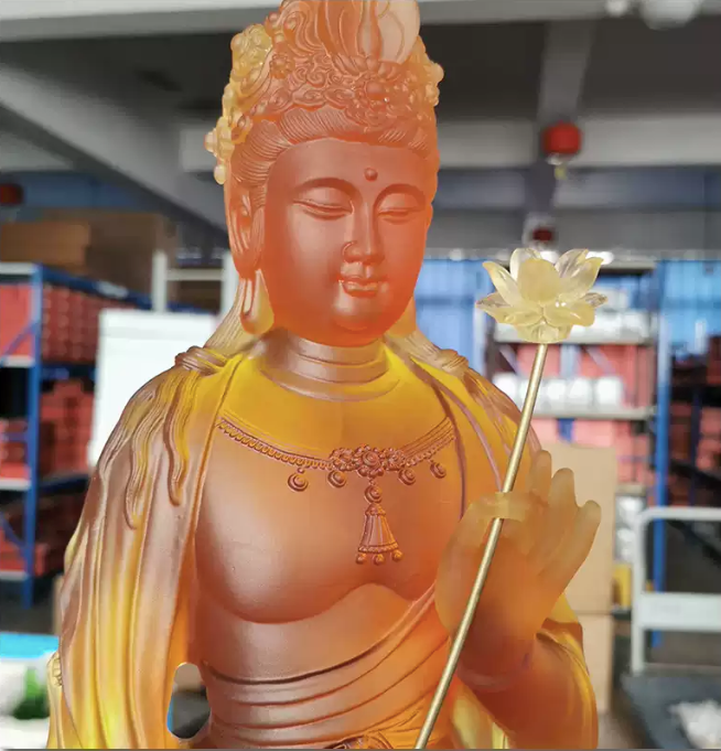 TXF-115 Pure Land Buddhism A 3-piece set Western Three Saints(Amitabha+Kwan Yin+Mahasthamaprapta) Buddha Statue
