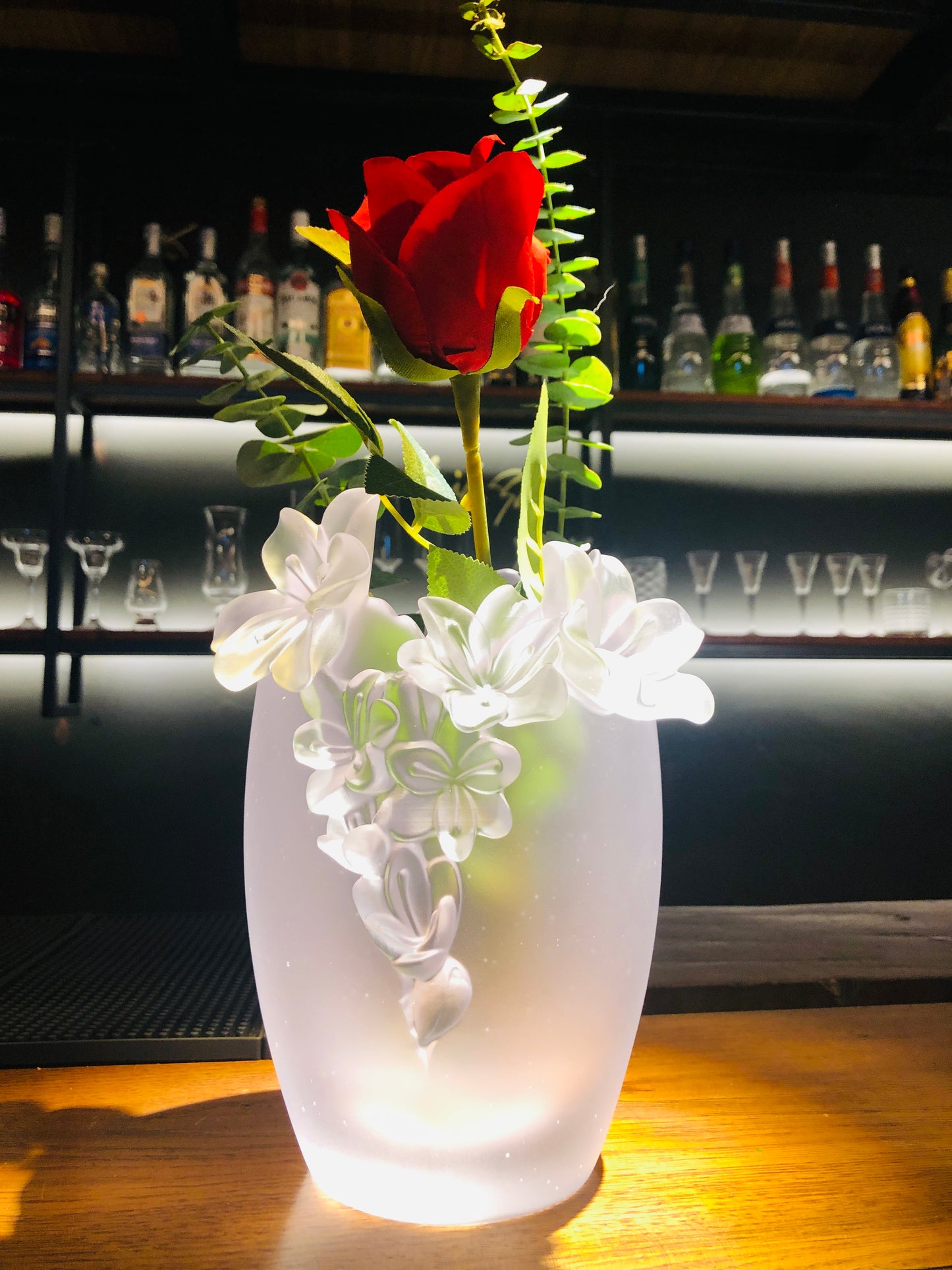 TXJ-936 New arrivals wedding party decoration Liuli crystal glass luxury vase Pinellia Ternata