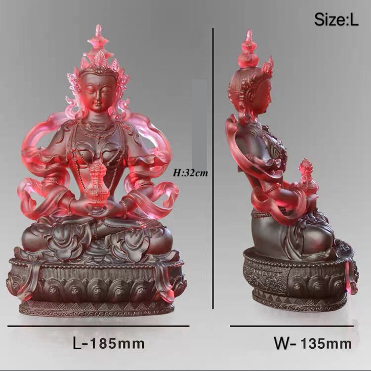 TXF-002 Vajrayana Religious Decoration Fengshui Liuli Amitayus Buddha Statue