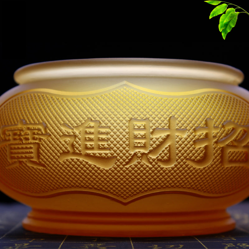 TXJ-312 Traditional liuli Buddha Words Big and Wide Round Censer