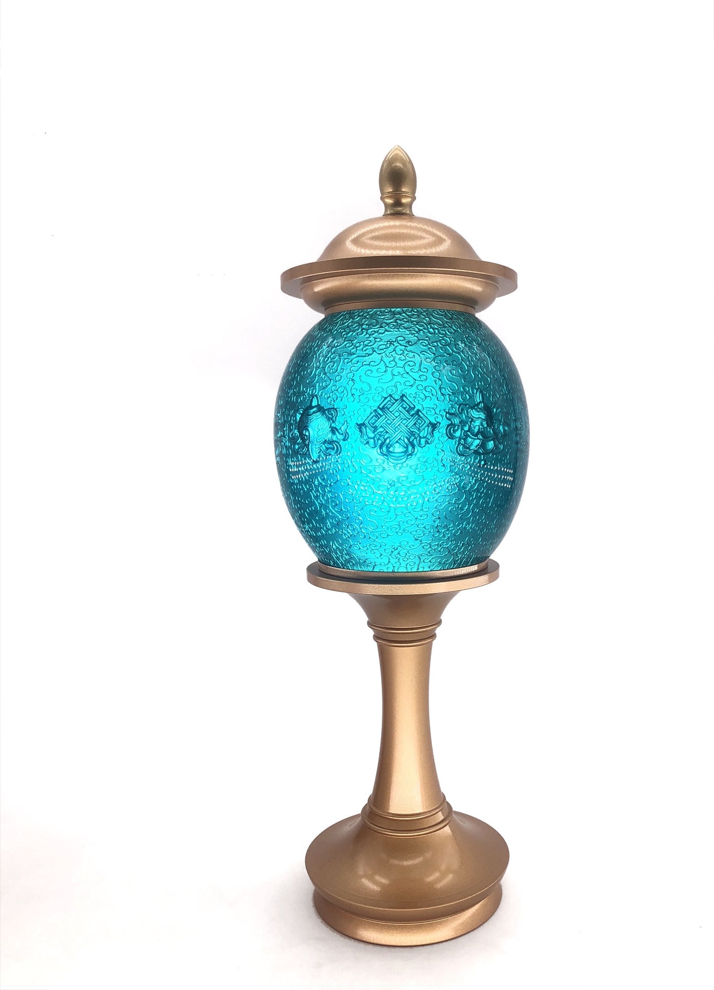TXJ-300 Multi-purpose Decoration A Ten-piece set Eight-Auspicious Liuli Crystal Sacrifice Supplies Home Temple Buddha Ornaments