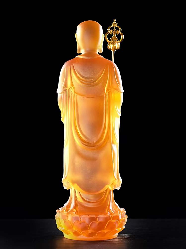 TXF-110 Liuli Crystal Buddha, Ksitigarbha Bodhisattva, Fulfillment of Lotus Radiance