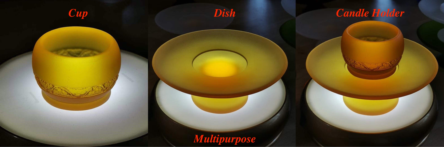 TXJ-317 Multipurpose Luxury traditional mini Tea Cup,candle holder,fruit dish