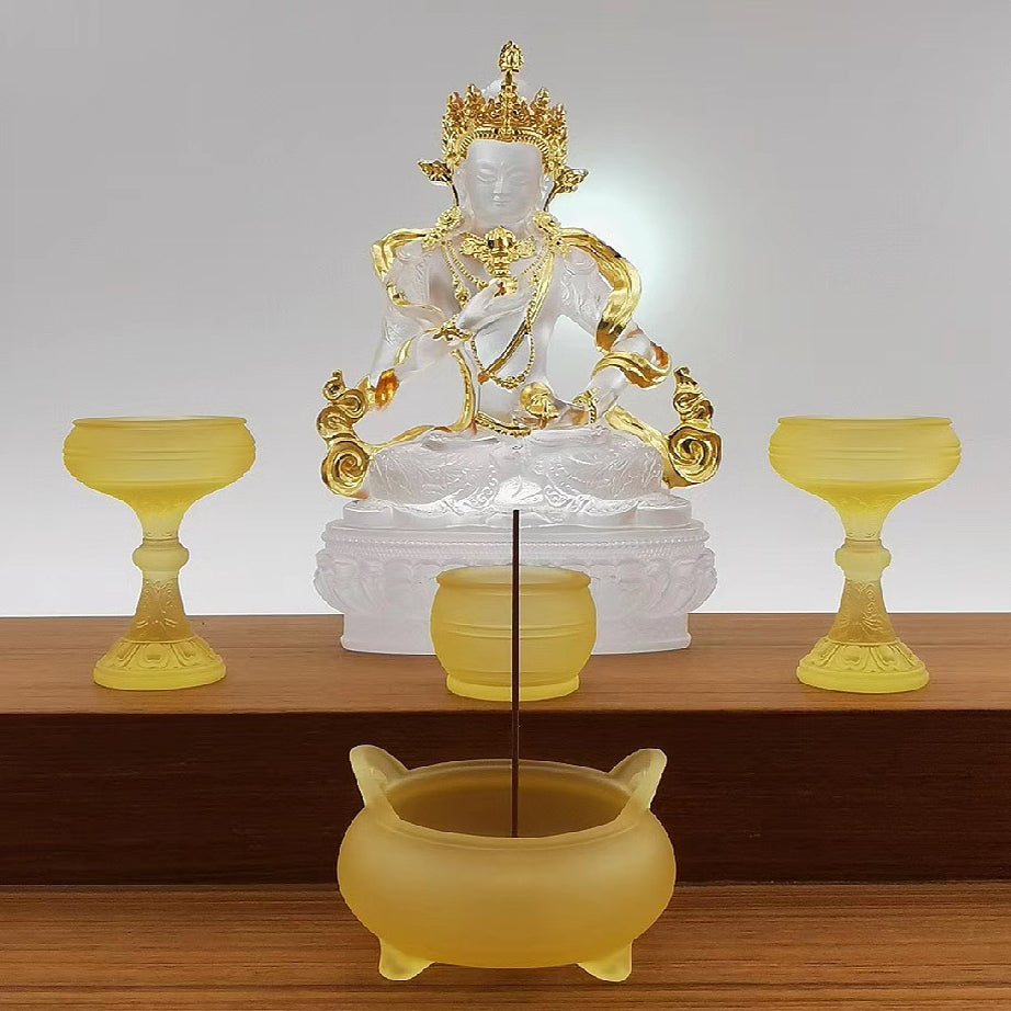 TXF-003 Tibetan Buddhism Traditional Liuli Vajrasattva Seated Buddha Statues