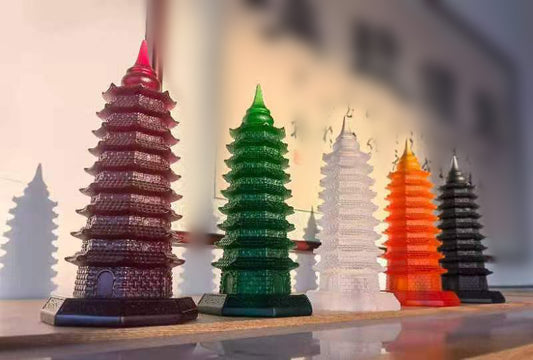 TXJ-913 Fengshui Ornaments traditional Liuli Wenchang Tower