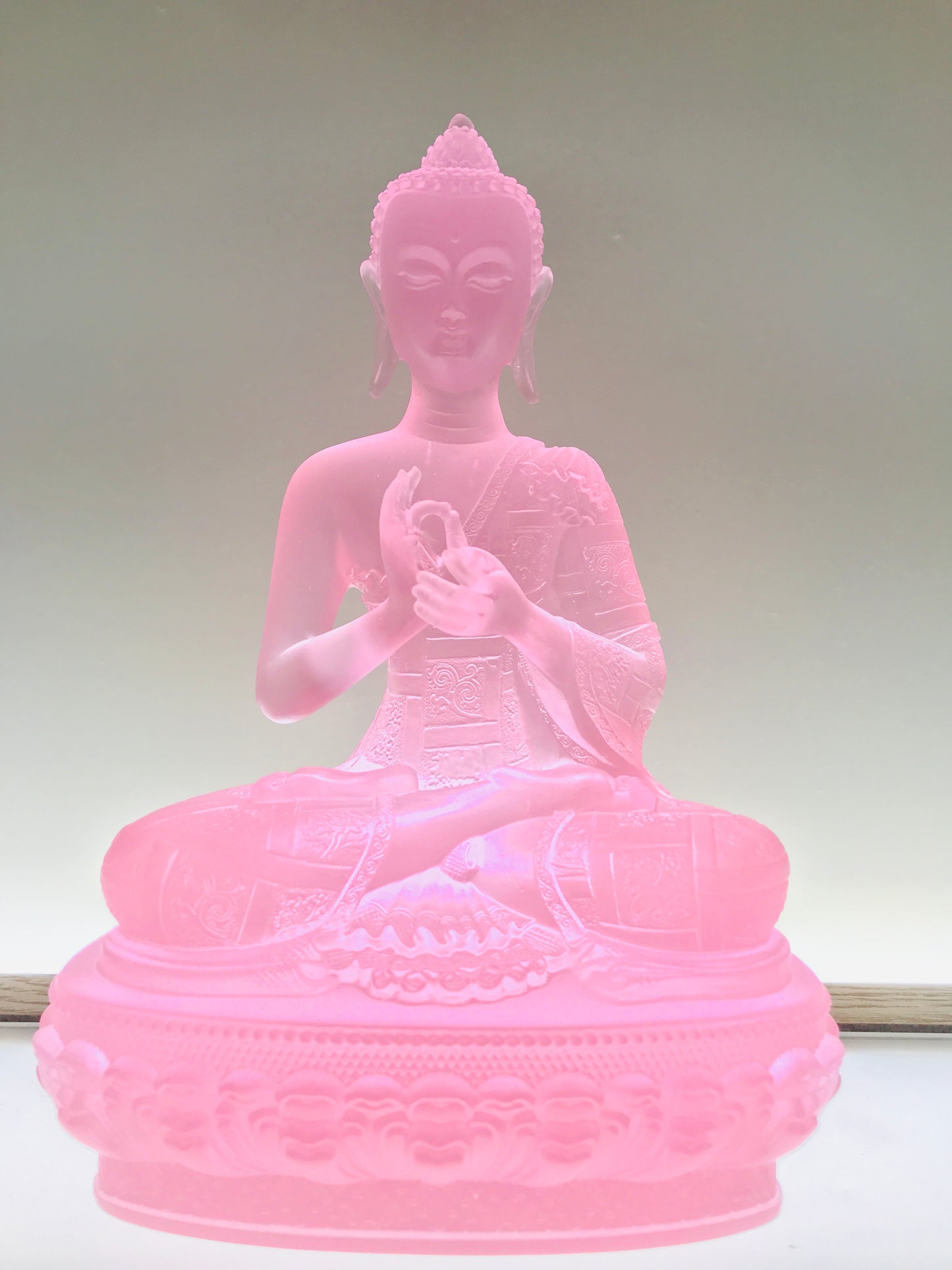 TXF-015 Traditional Liuli Crystal buddhism idols patung buddha shakyamuni buddhist monk statue