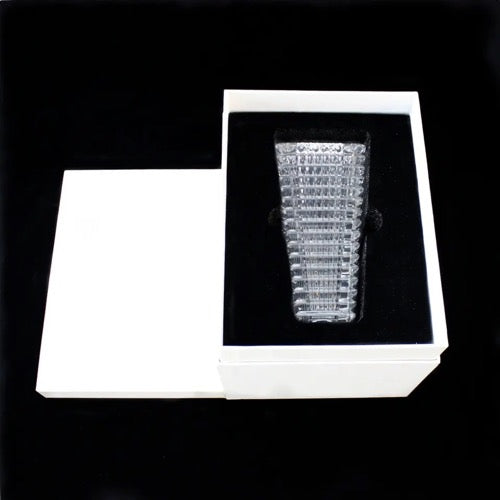 FM-949 Mosaic Vase Clear Crystal Glass Bakhoor Burner Rectangle shape