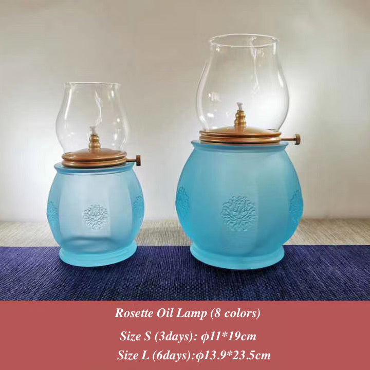 TXJ-221 Antique Home Decoration Relief Liuli Oil Lamp