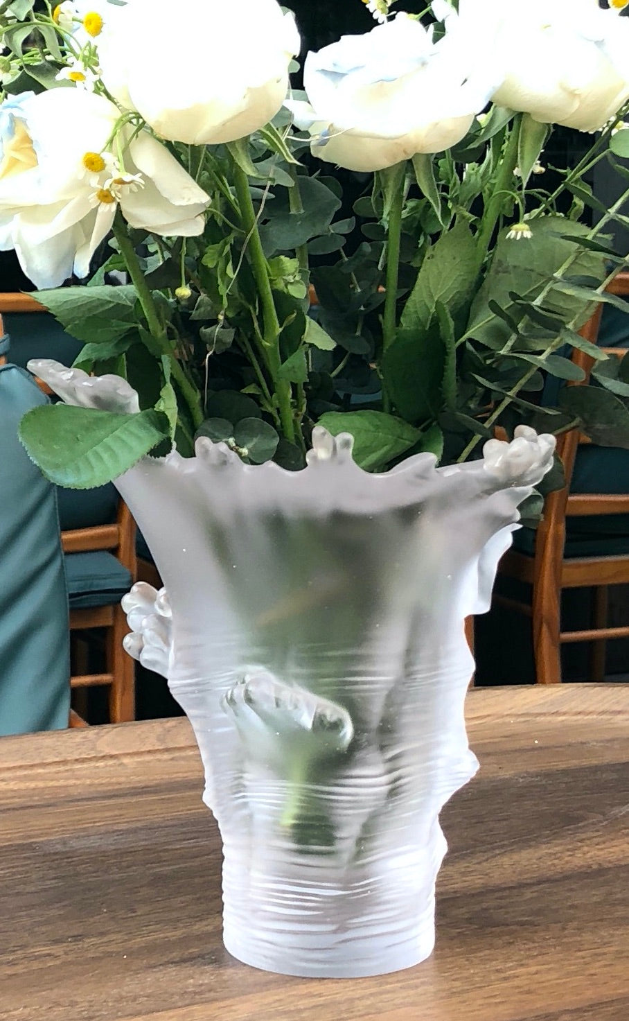 TXJ-938 New arrivals traditional liuli trumpet vase for wedding centerpieces decoration