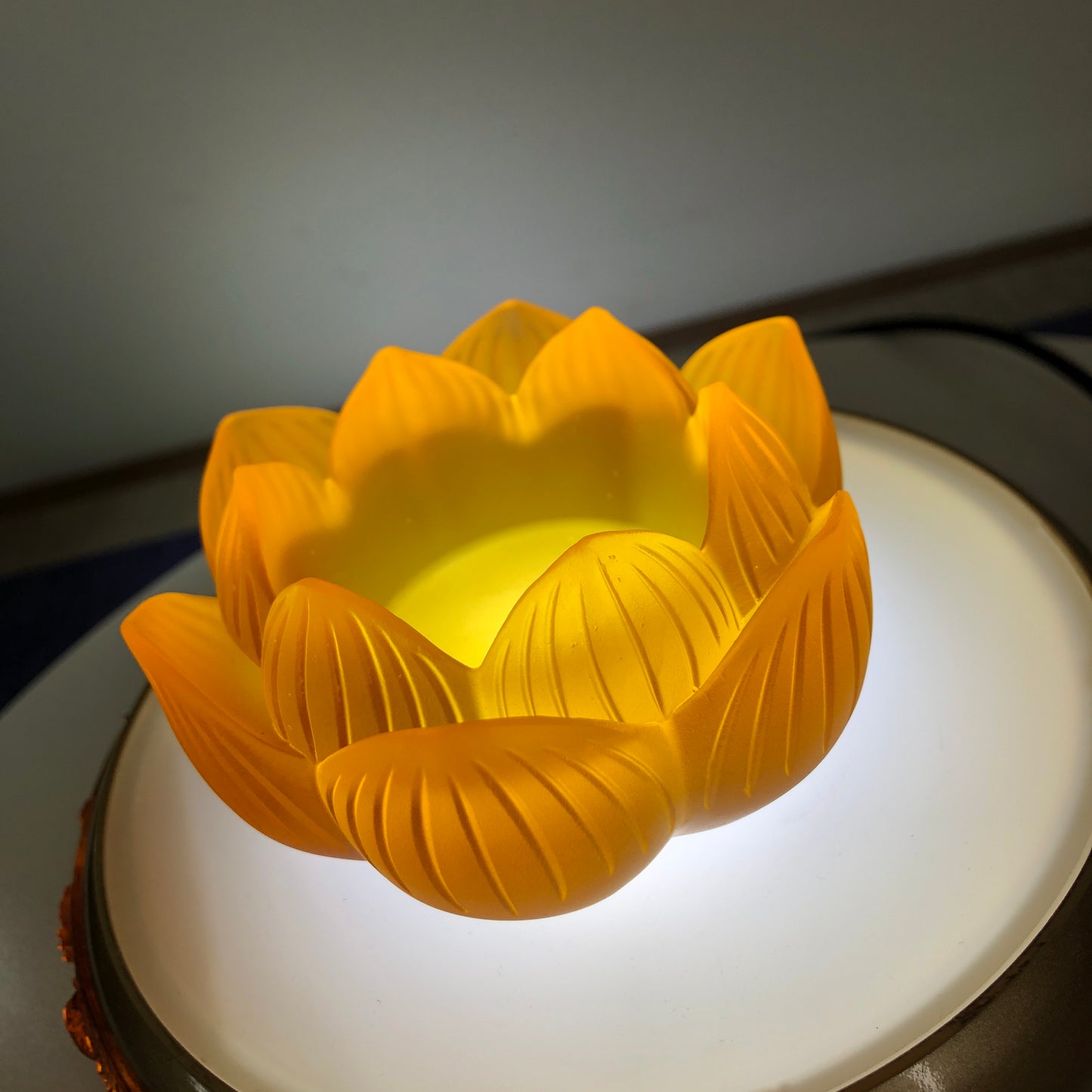 TXJ-211High Quality Seven Colors Lotus flower Liuli  candle holder