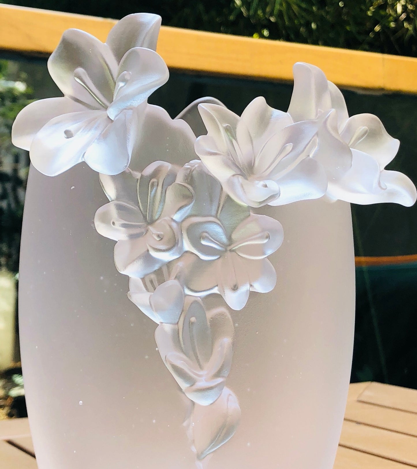 TXJ-936 New arrivals wedding party decoration Liuli crystal glass luxury vase Pinellia Ternata