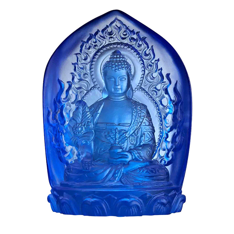 TXF-130 Traditional Liuli Patron Saint Series Mini Buddha Statue Figurine for Temple Thousands of Buddha wall