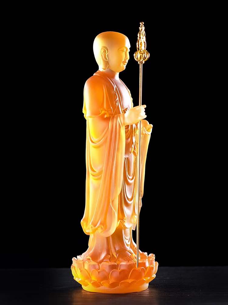 TXF-110 Liuli Crystal Buddha, Ksitigarbha Bodhisattva, Fulfillment of Lotus Radiance