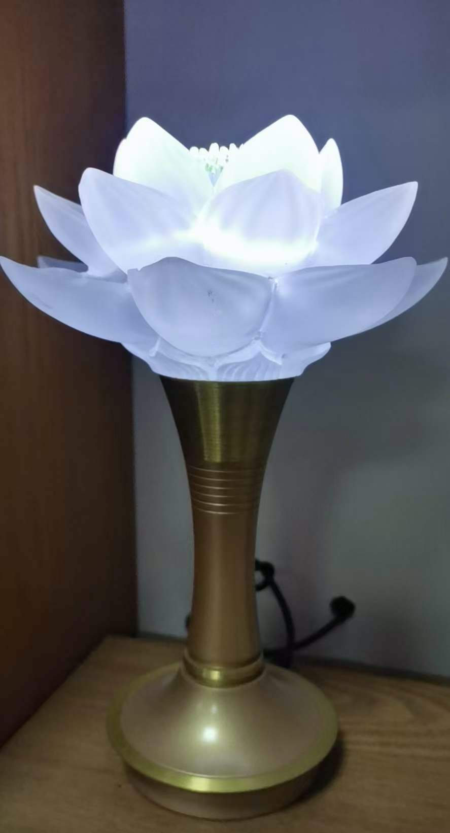 TXJ-610 Motif Decor Liuli  Lotus Art Led Table Lighting