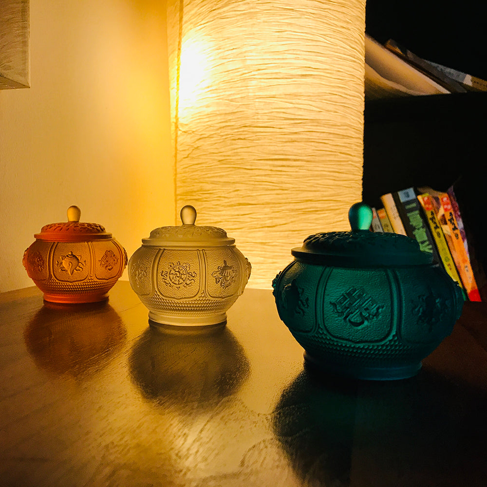 TXJ-262 Vintage Traditional Liuli Treasures Water-offering Cup
