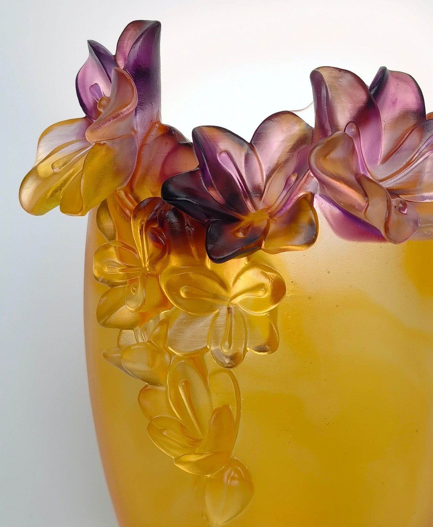 TXJ-936 New arrivals wedding party decoration Liuli crystal glass luxury vase Pinellia Ternata