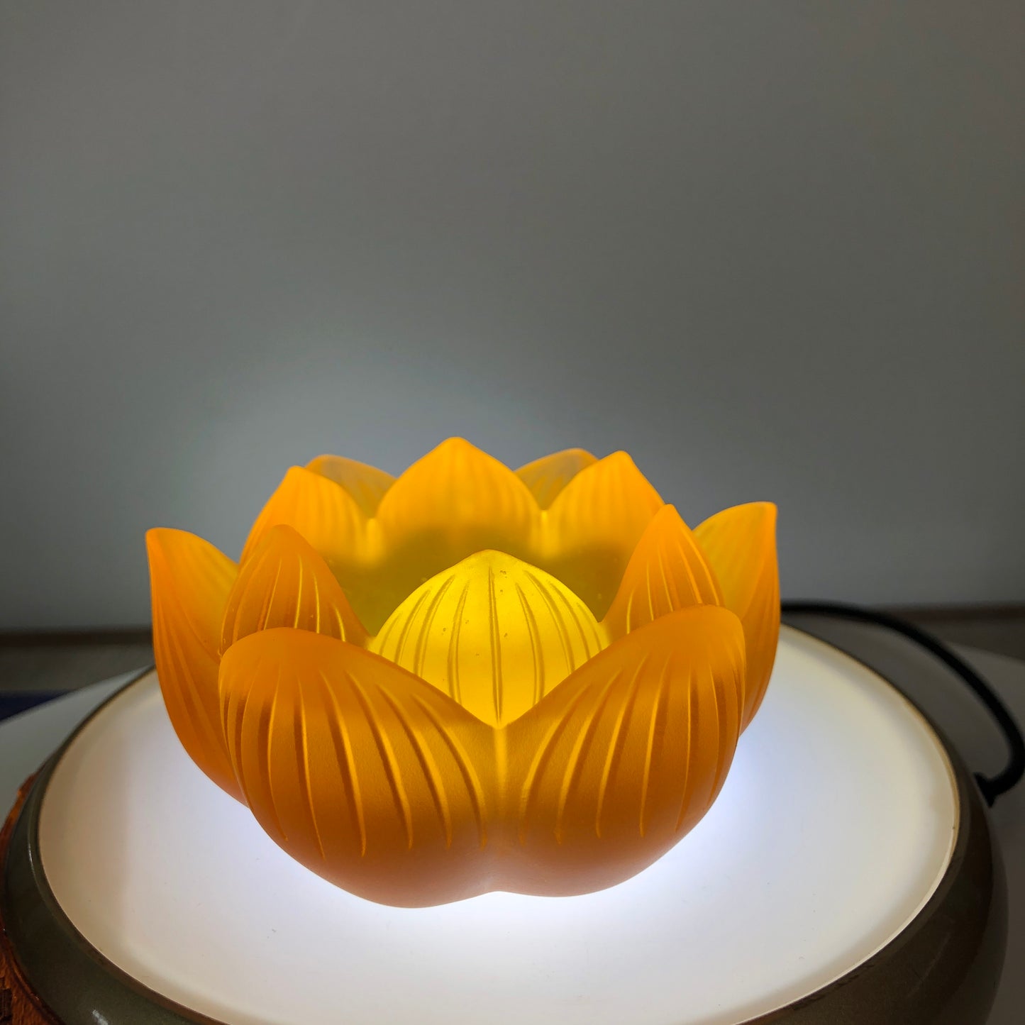 TXJ-211High Quality Seven Colors Lotus flower Liuli  candle holder